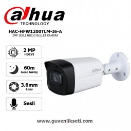 Dahua HAC-HFW1200TLM-I6-A 2mp Sesli AHD HDCVI IR Bullet Kamera
